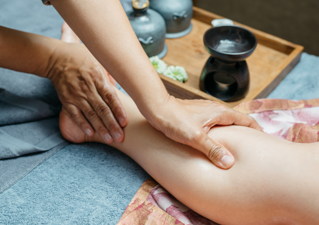 réflexologie thaï massage de la jambe